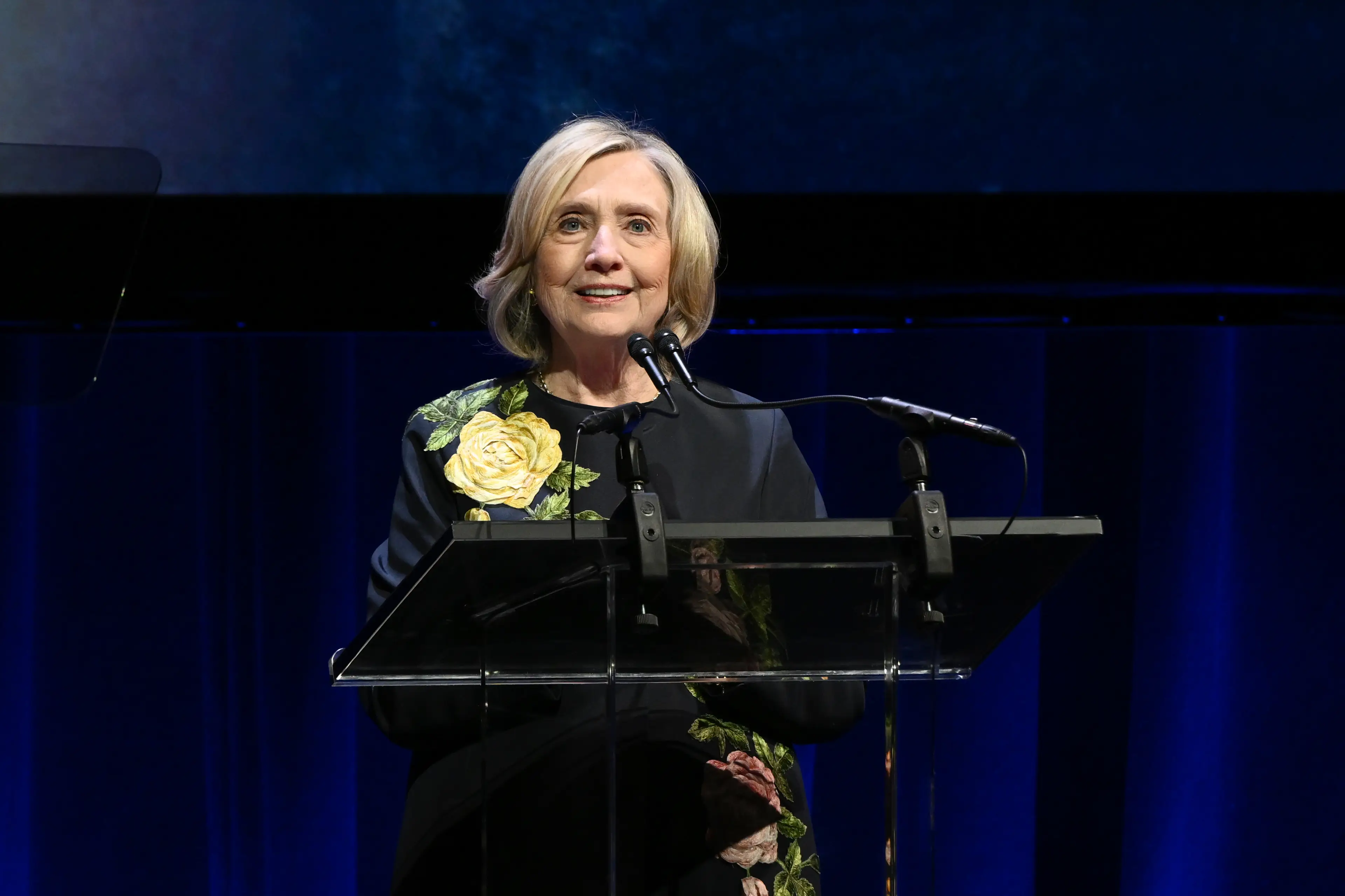 Hillary Clinton appeared to be less than impressed by work going on at the White House (Slaven Vlasic/Getty Images for Vital Voices Global Partnership)