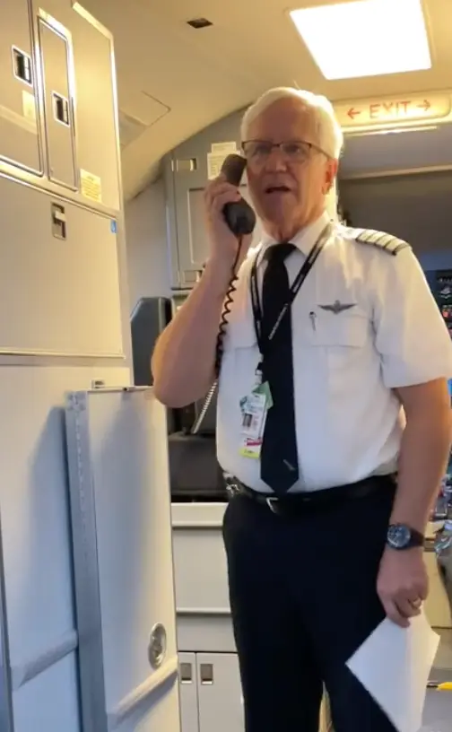 The pilot said he's flown for American Airlines for 32 years.