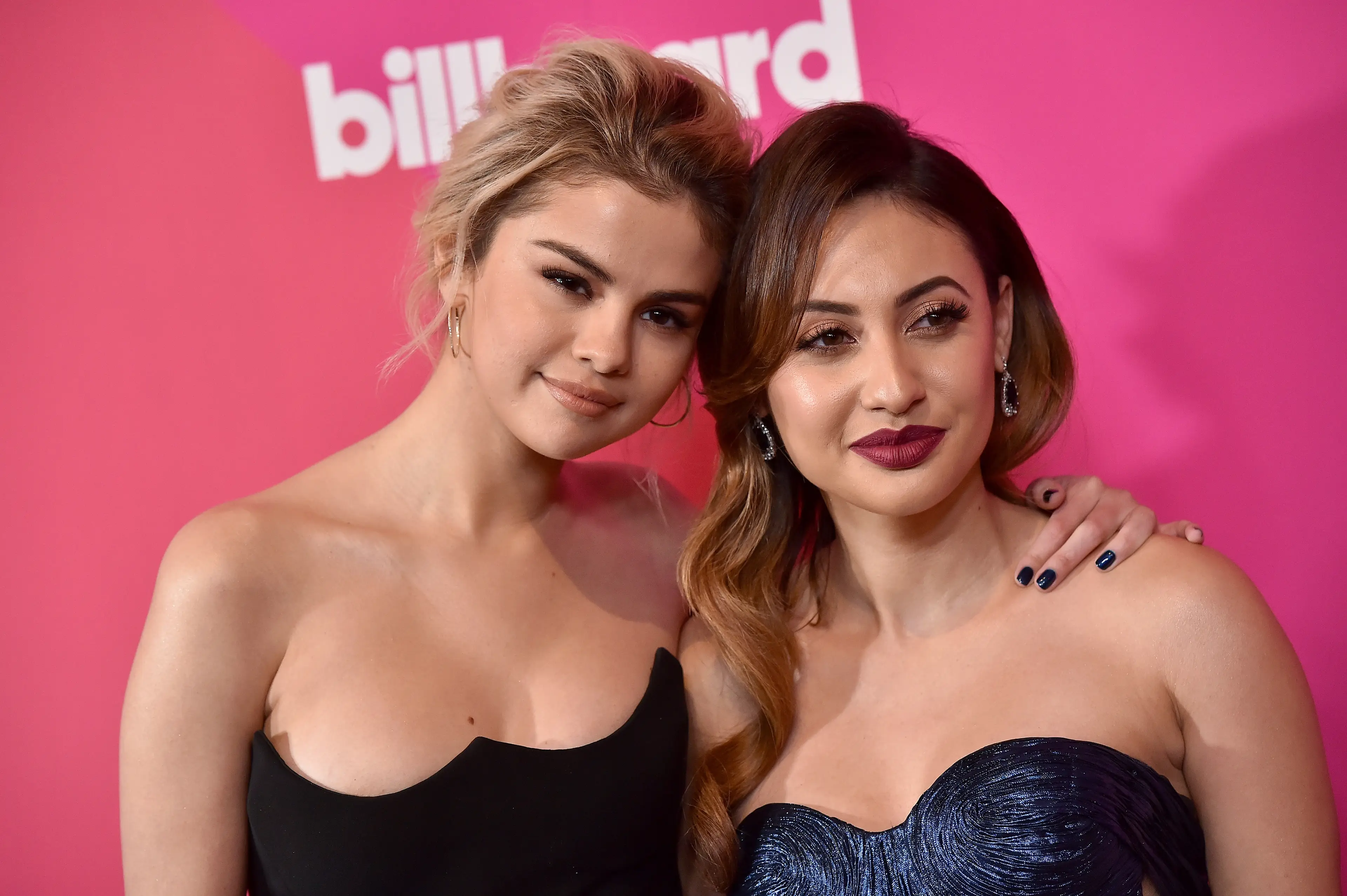Selena Gomez and Francia Raisa in 2017 (Axelle/Bauer-Griffin/FilmMagic)