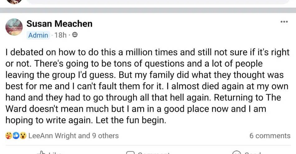 Susan revealed she had been alive the whole time.