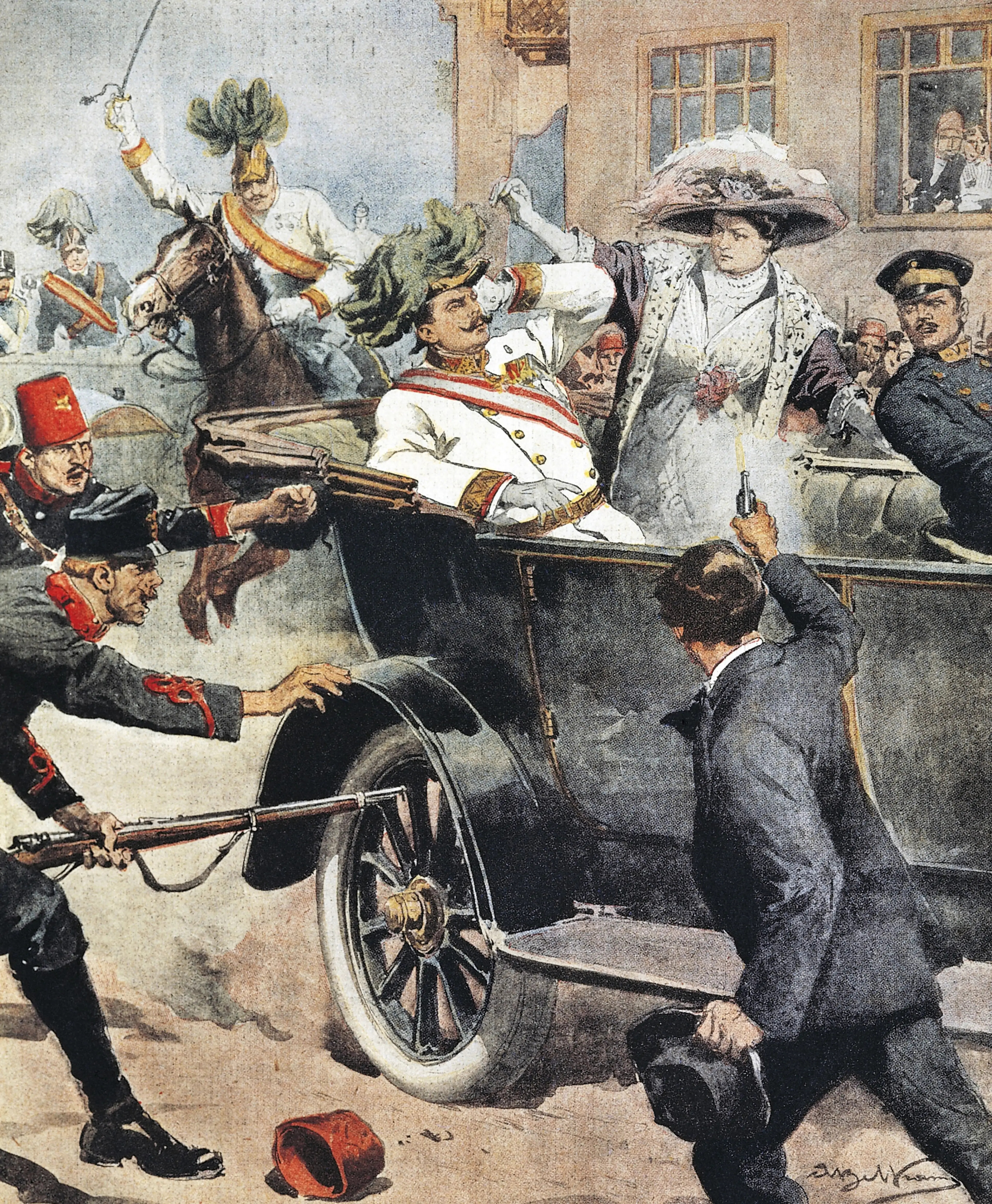 Depiction of Franz Ferdinand's assassination (Universal History Archive/Universal Images Group via Getty Images)