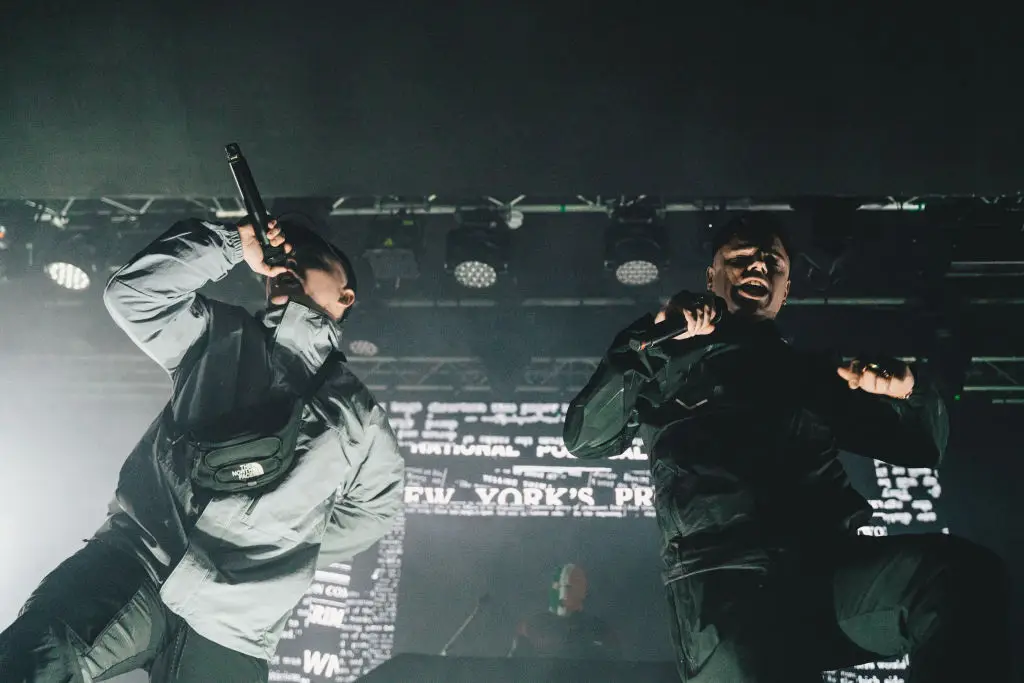 Mo Chara (left) and Móglaí Bap (right) of Kneecap (Luke Brennan/Getty Images)