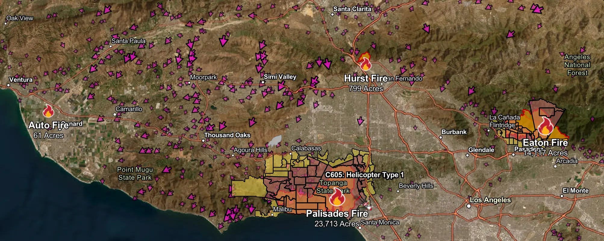 Wildfires continue to burn through Los Angeles (California Department of Forestry and Fire Protection)