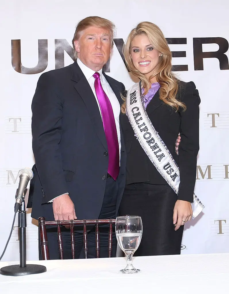 Carrie Prejean Boller (pictured with Trump in 2009) was a previous Miss California winner in 2009 (Michael Loccisano/Getty Images)