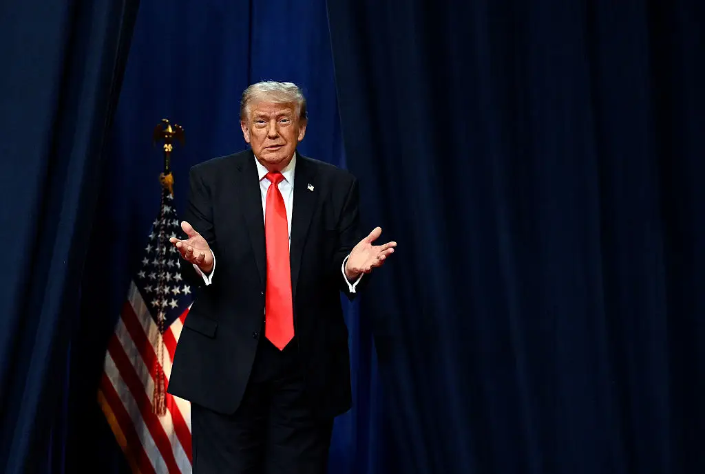 Trump did not explicitly apologise for the nature of the clip (Photo by Roberto Schmidt/Getty Images)