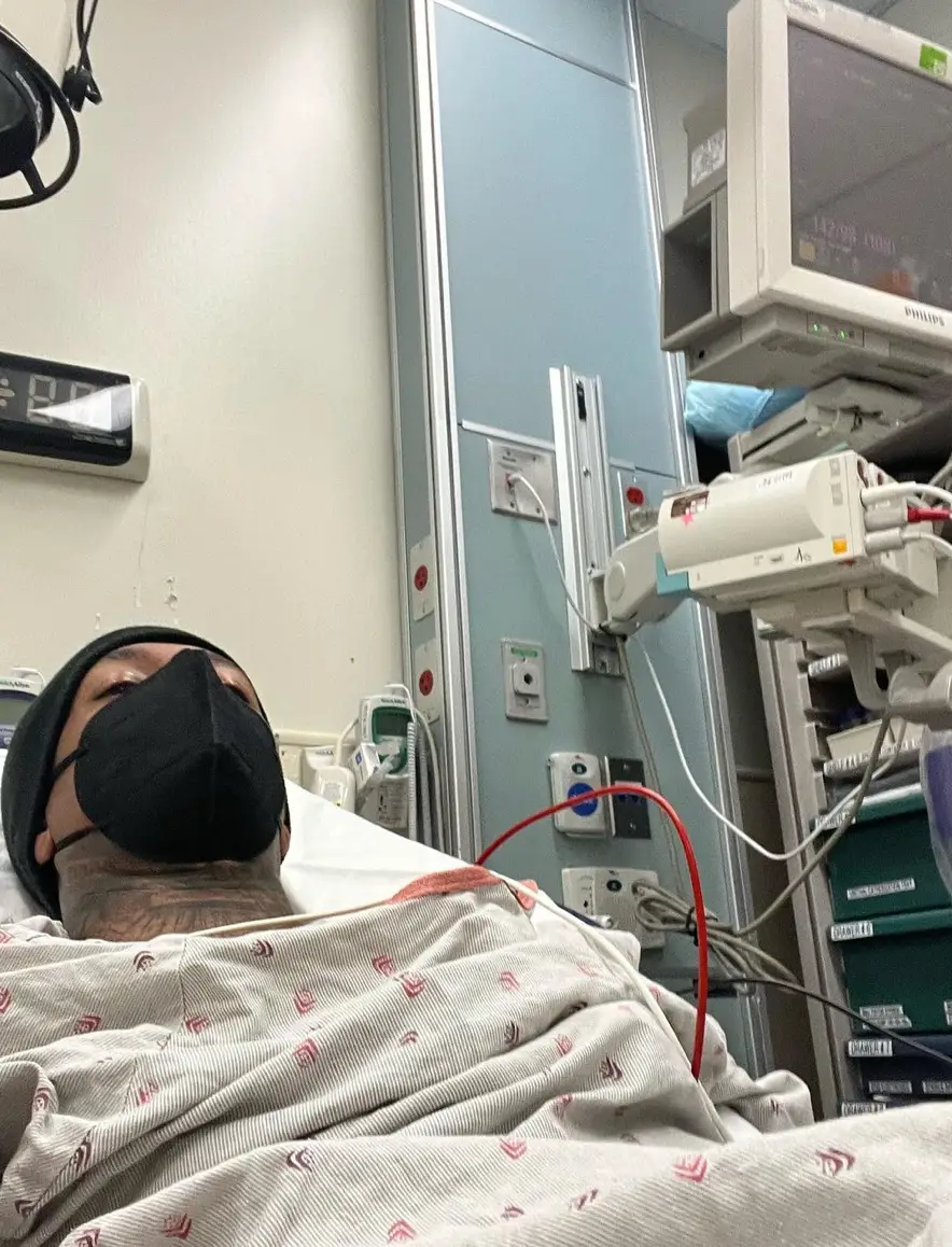 The 42-year-old was performing at 'a sold out crowd at Madison square garden' the night before he was admitted into hospital.