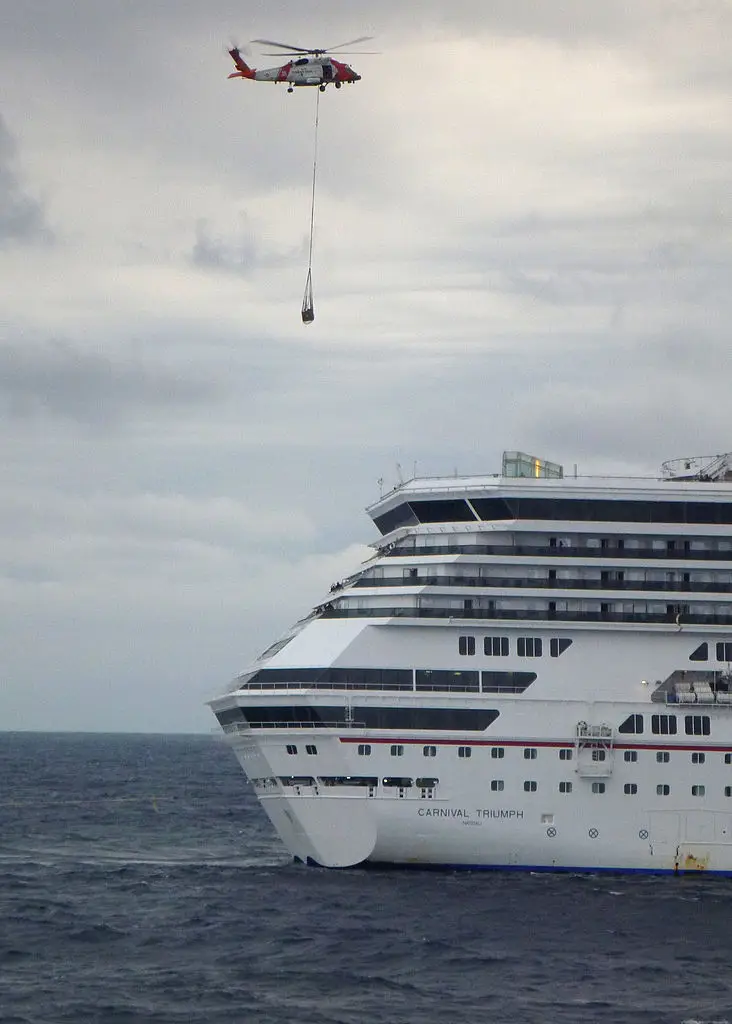 Food and some supplies were dropped onto the ship at the time (Lt. Cmdr. Paul McConnell/US Coast Guard via Getty Images)