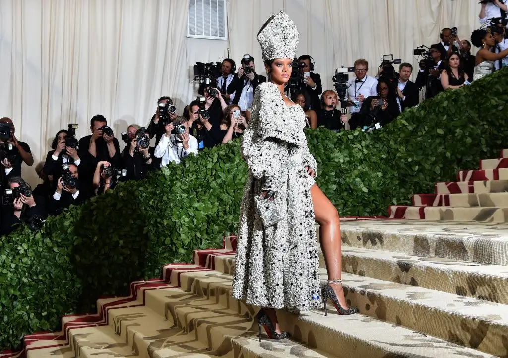 Rhianna at the 2018 Met Gala. (HECTOR RETAMAL/AFP via Getty Images)