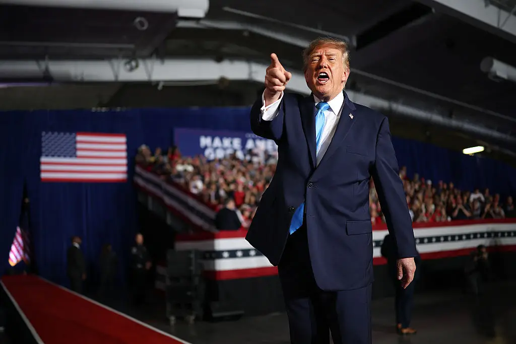Trump made the wild claims during a rally in Nebraska. (Win McNamee/Getty Images)