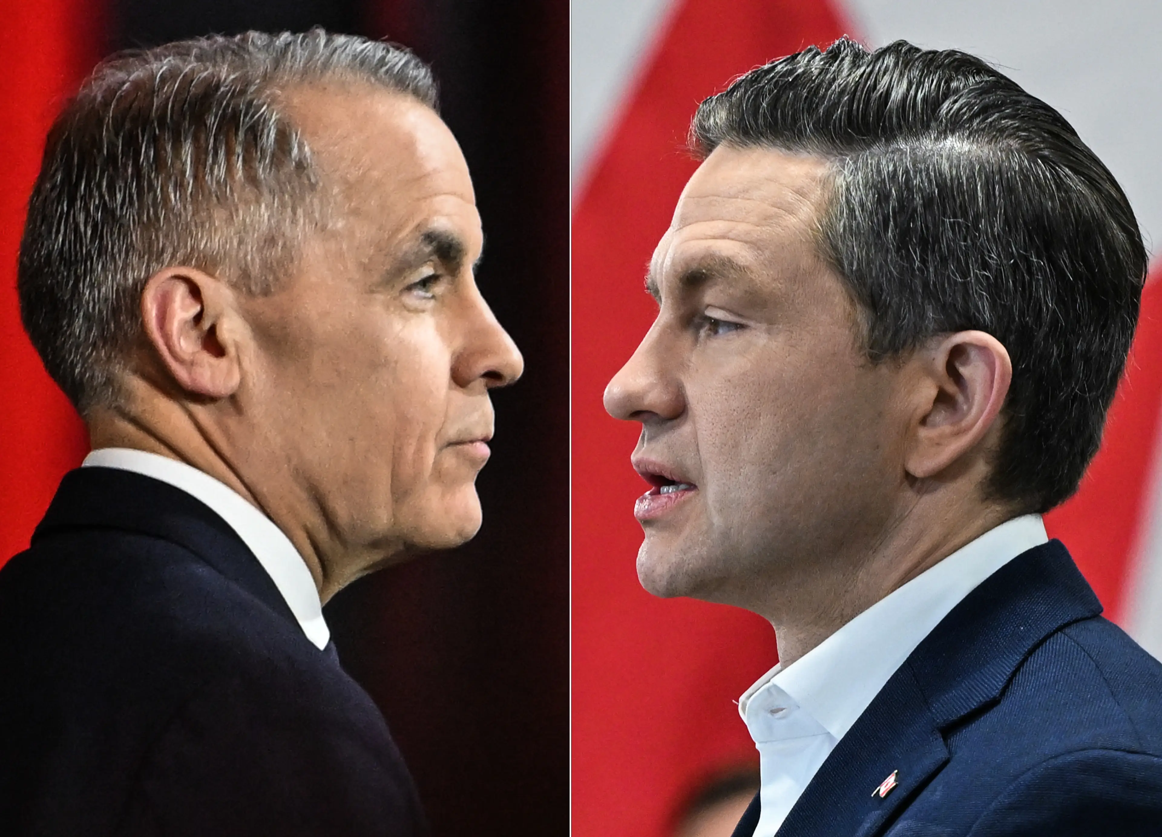 Mark Carney and Pierre Poilievre are fighting to be the next prime minister of Canada (Artur Widak/NurPhoto via Getty Images)
