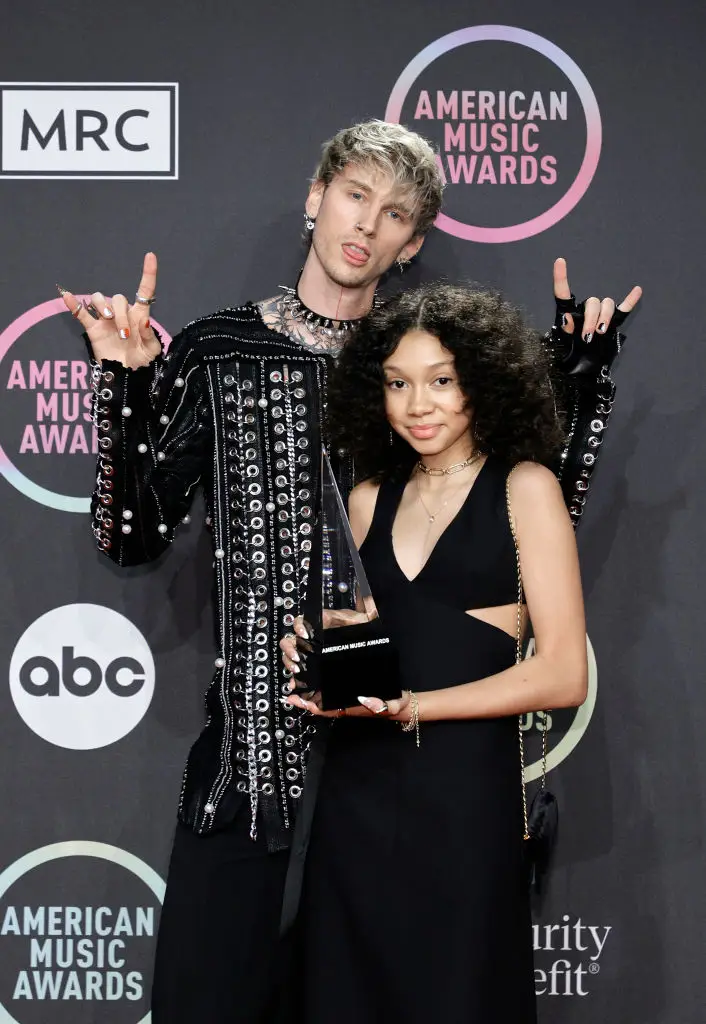 Machine Gun Kelly and his daughter, Casie Colson Baker (Amy Sussman/Getty Images)