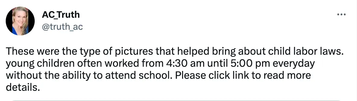 Americans have been reflecting on the history of child labor laws.