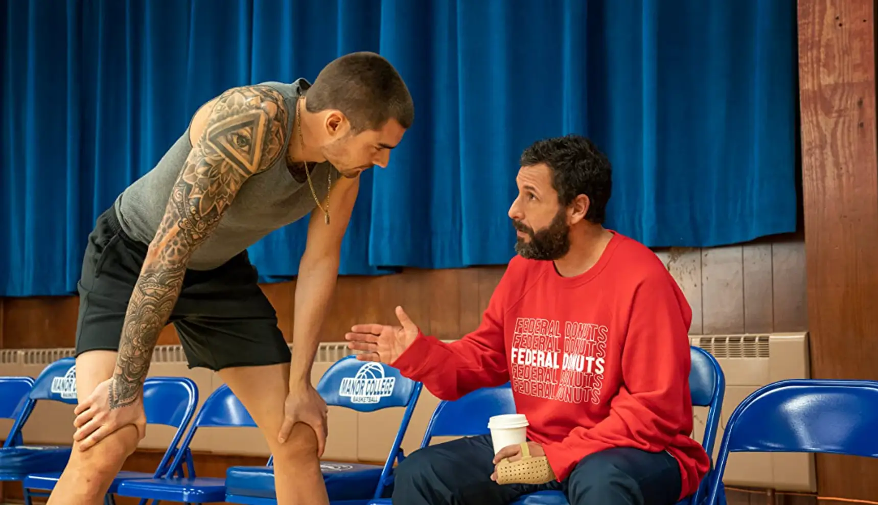 In the original script, Sandler discovered a prodigy in China.