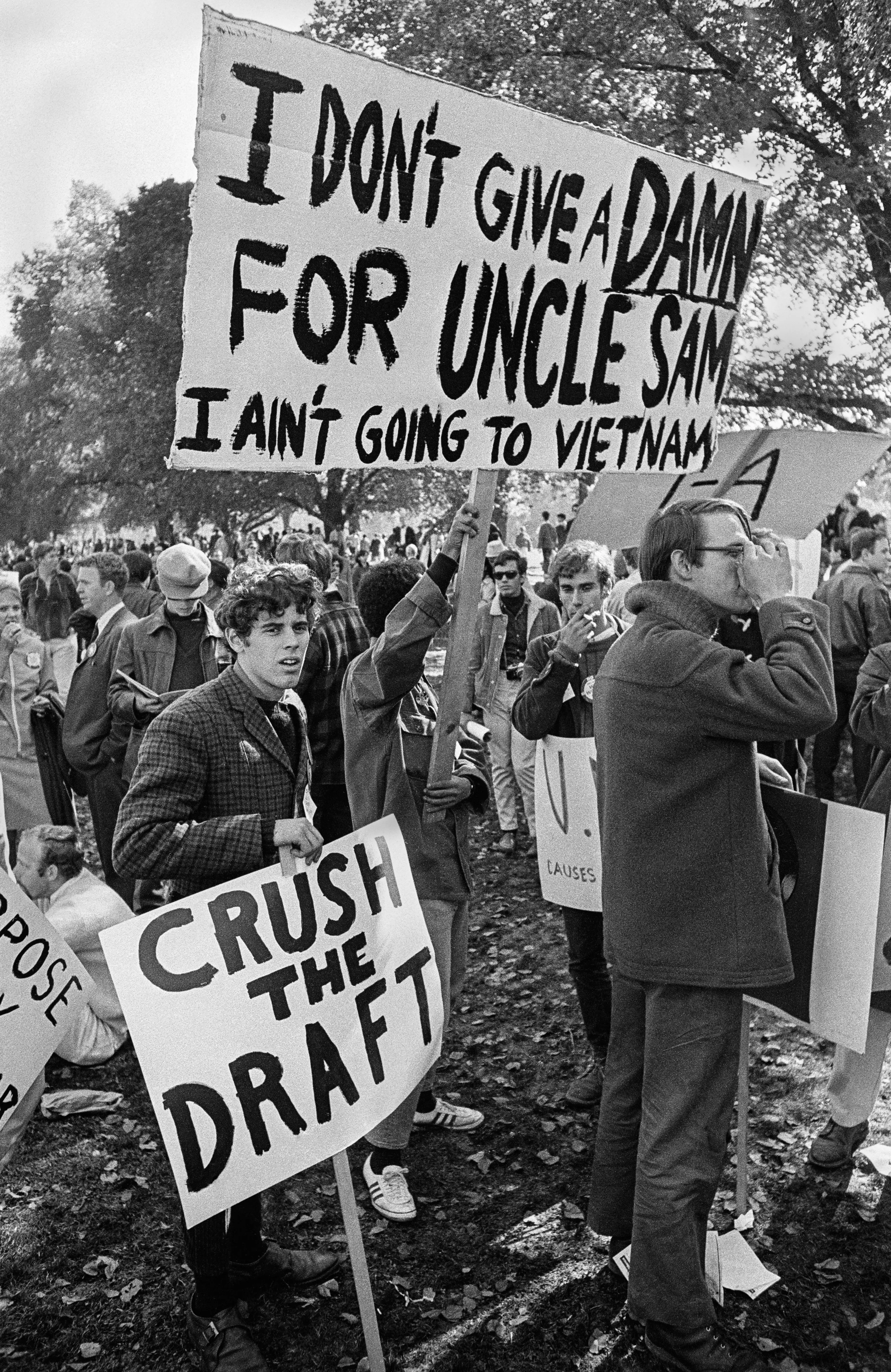 Protests erupted across America when young men were drafted to fight in Vietnam (Leif Skoogfors/Getty Images)