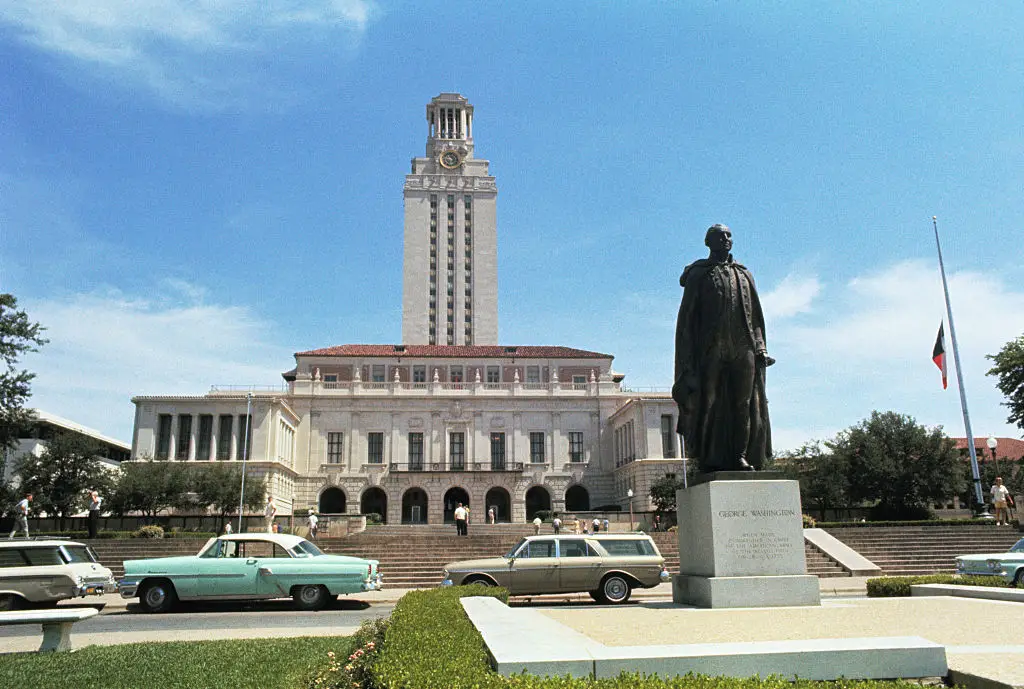 Whitman climbed to the top of the University of Texas Tower in Austin to unleash hell on pedestrians below (Getty/Bettmann)