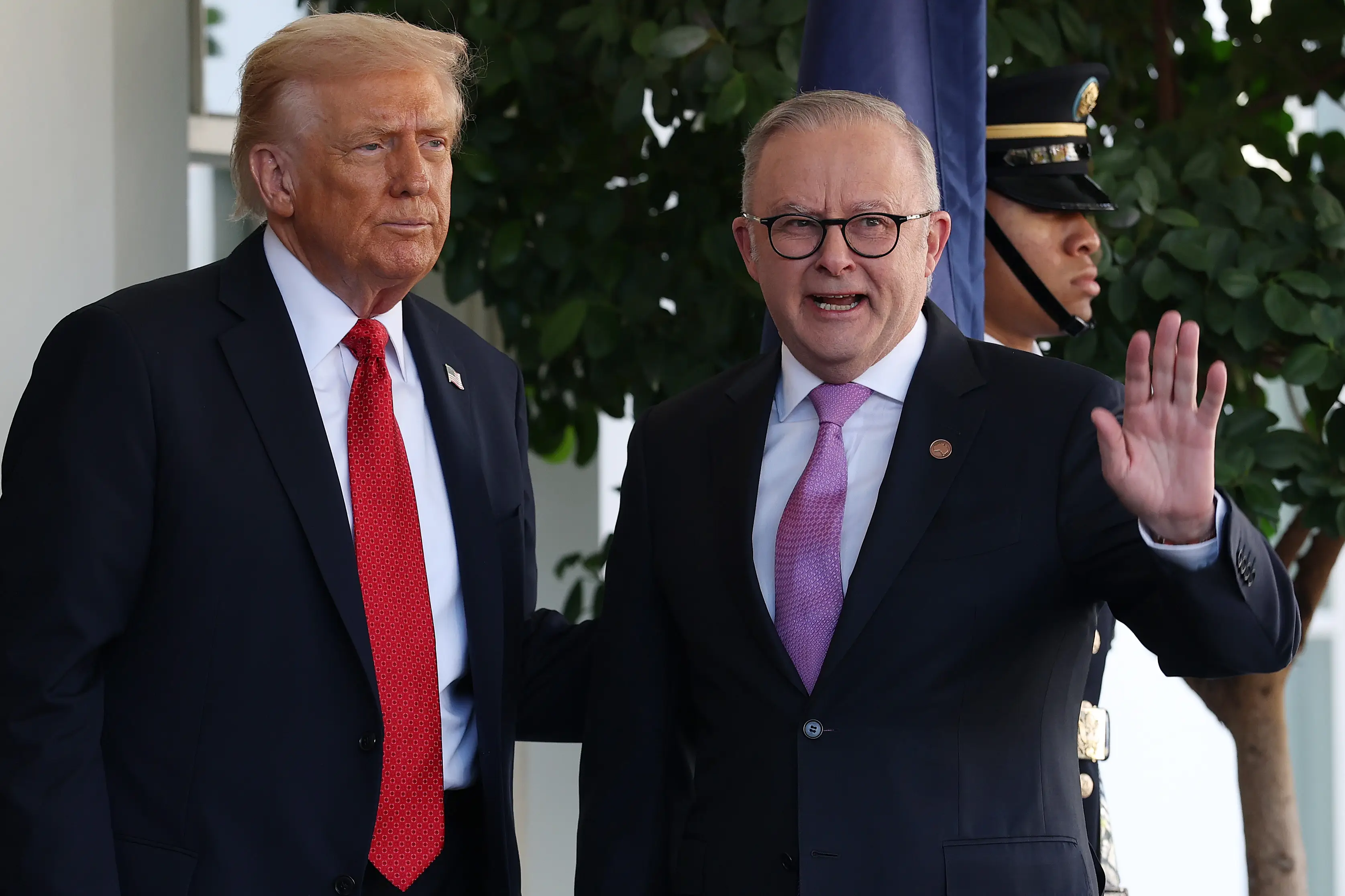 Anthony Albanese has called for Donald Trump's war to come to an end (Anna Moneymaker/Getty Images)