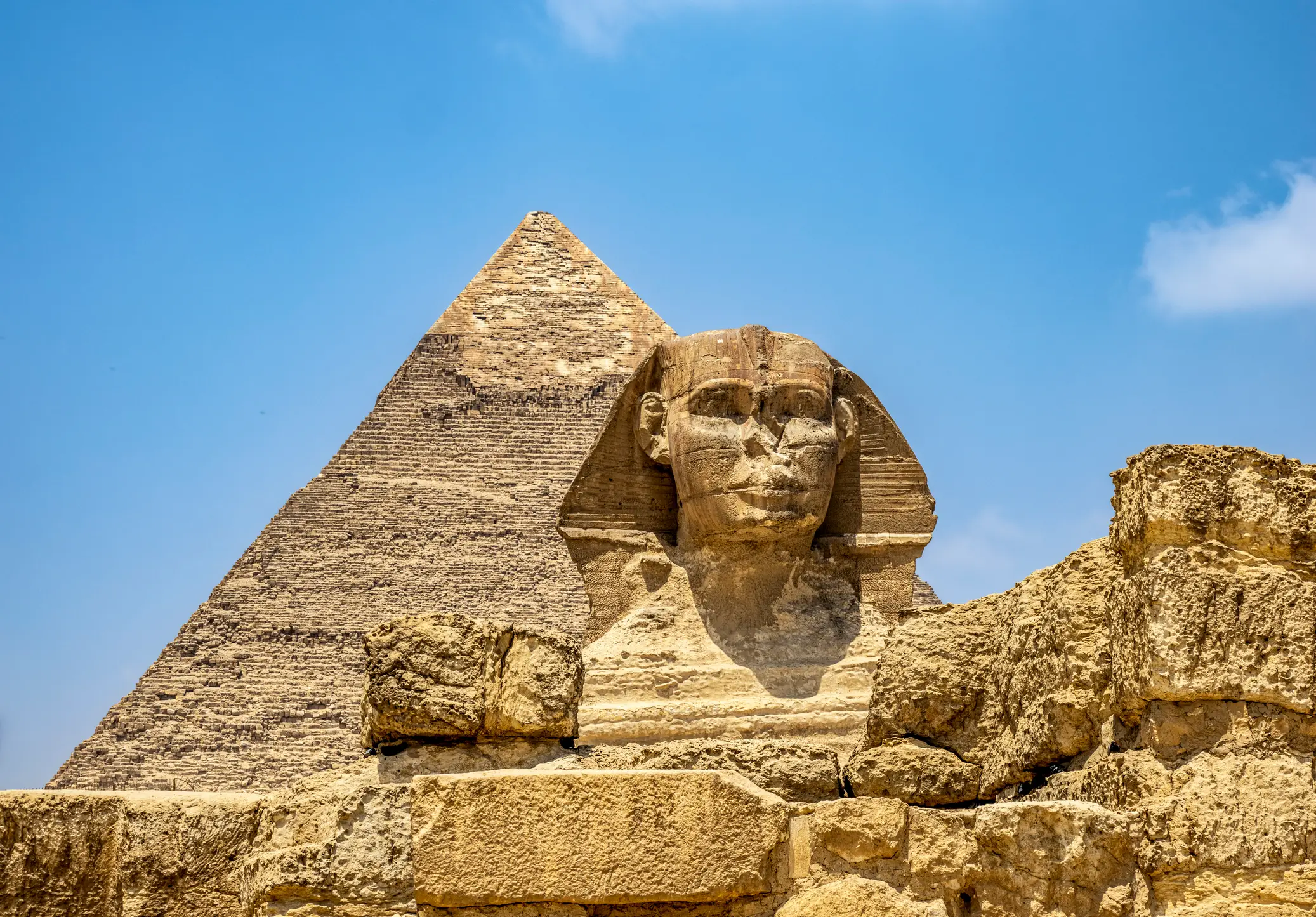 The Great Sphinx of Giza and Pyramid of Khafre (Getty Stock Image)