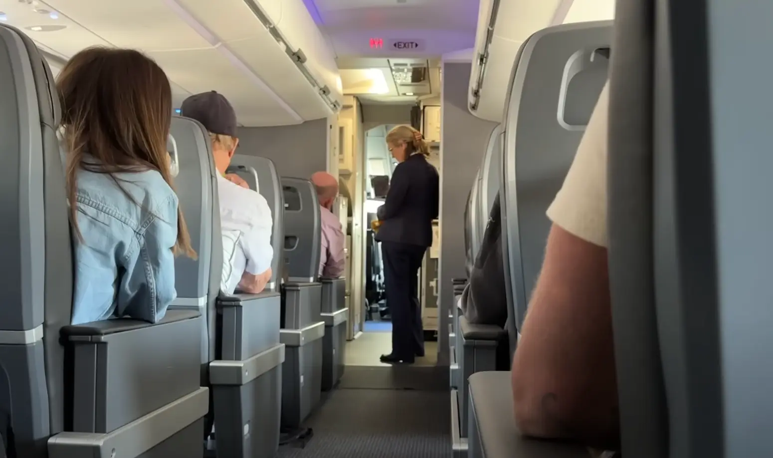 The pilot continuously gave updates to the passengers (@Johnnyjet/YouTube)