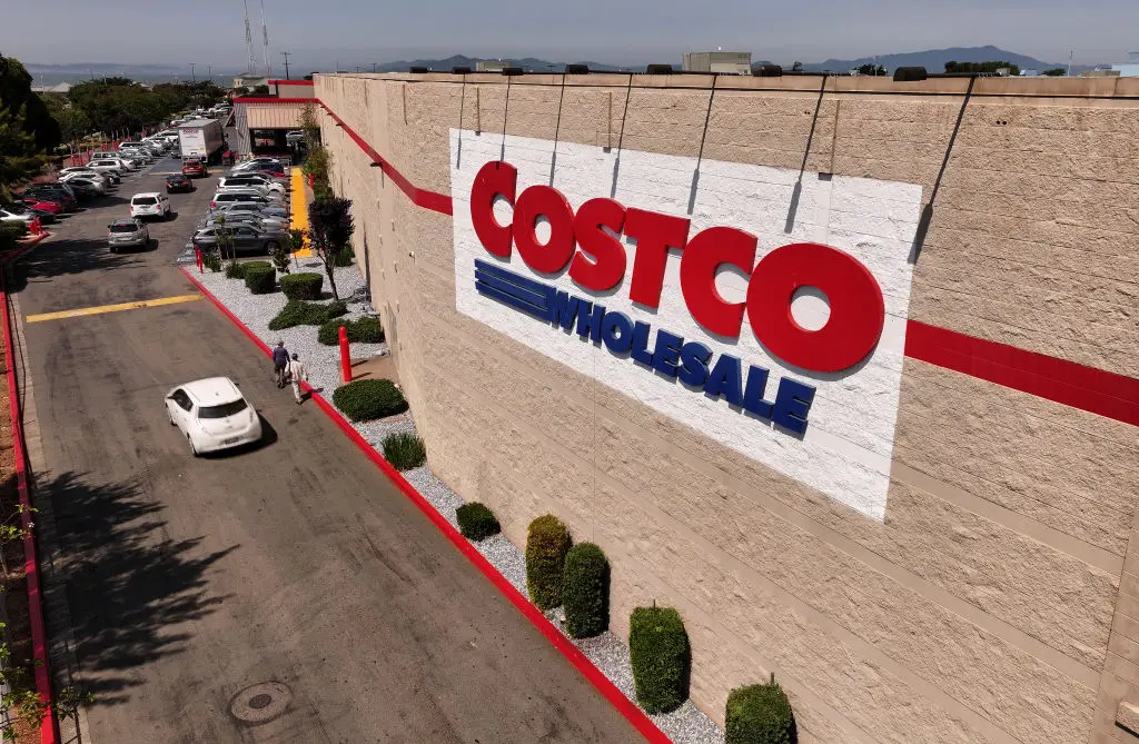 Costco has since removed the signage from its rotisserie chicken (Justin Sullivan/Getty Images)