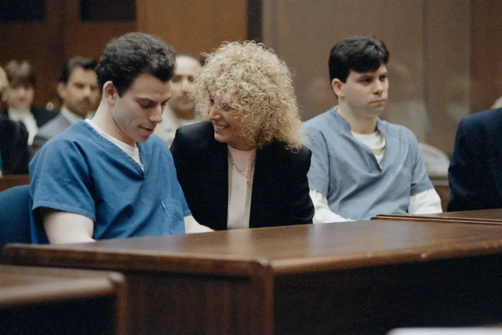 Erik Menendez and Lyle Menendez at the trial into their parent's death (Ted Soqui/Sygma via Getty Images)