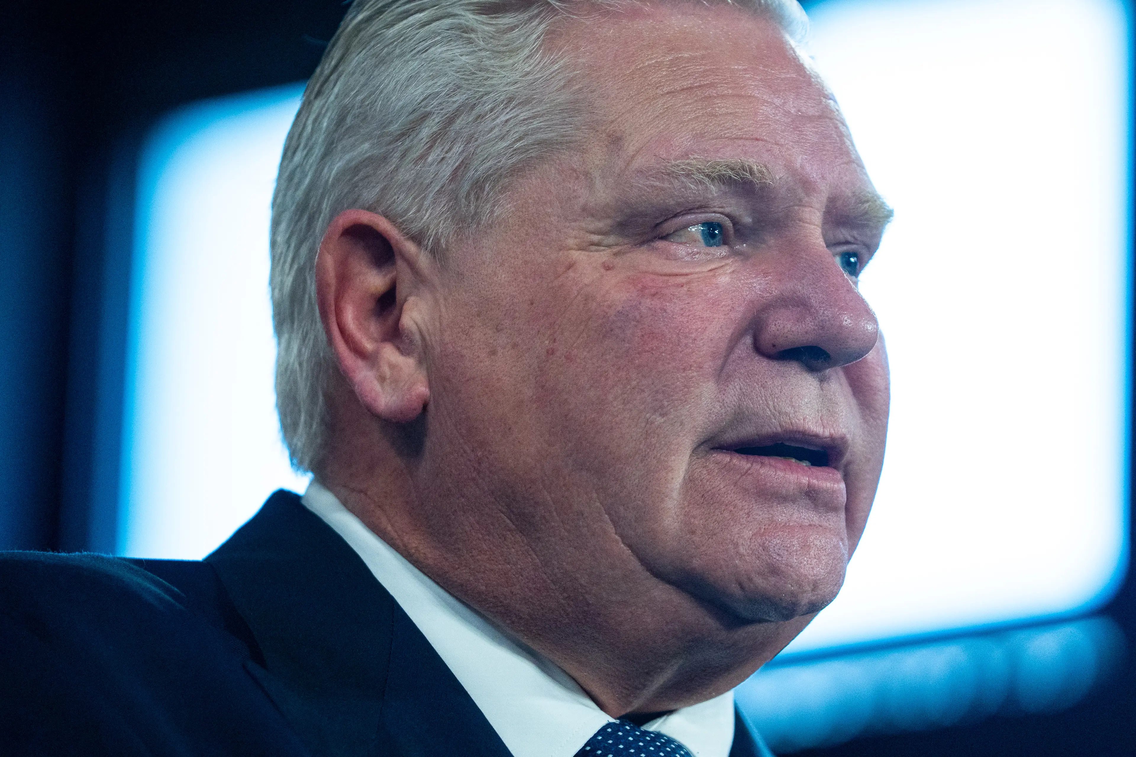 Ontario Premier Doug Ford has threatened tariffs on energy exports (Katherine KY Cheng/Getty Images)
