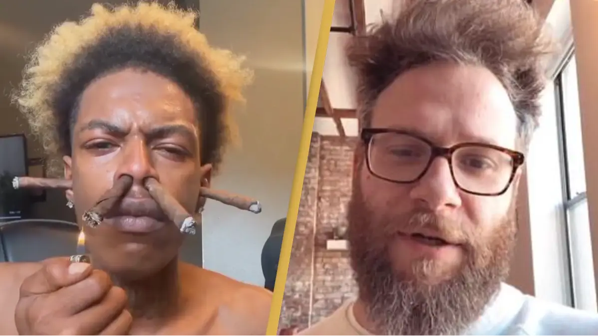 @hoodfamoustv_/Twitter / @sethrogen/Instagram