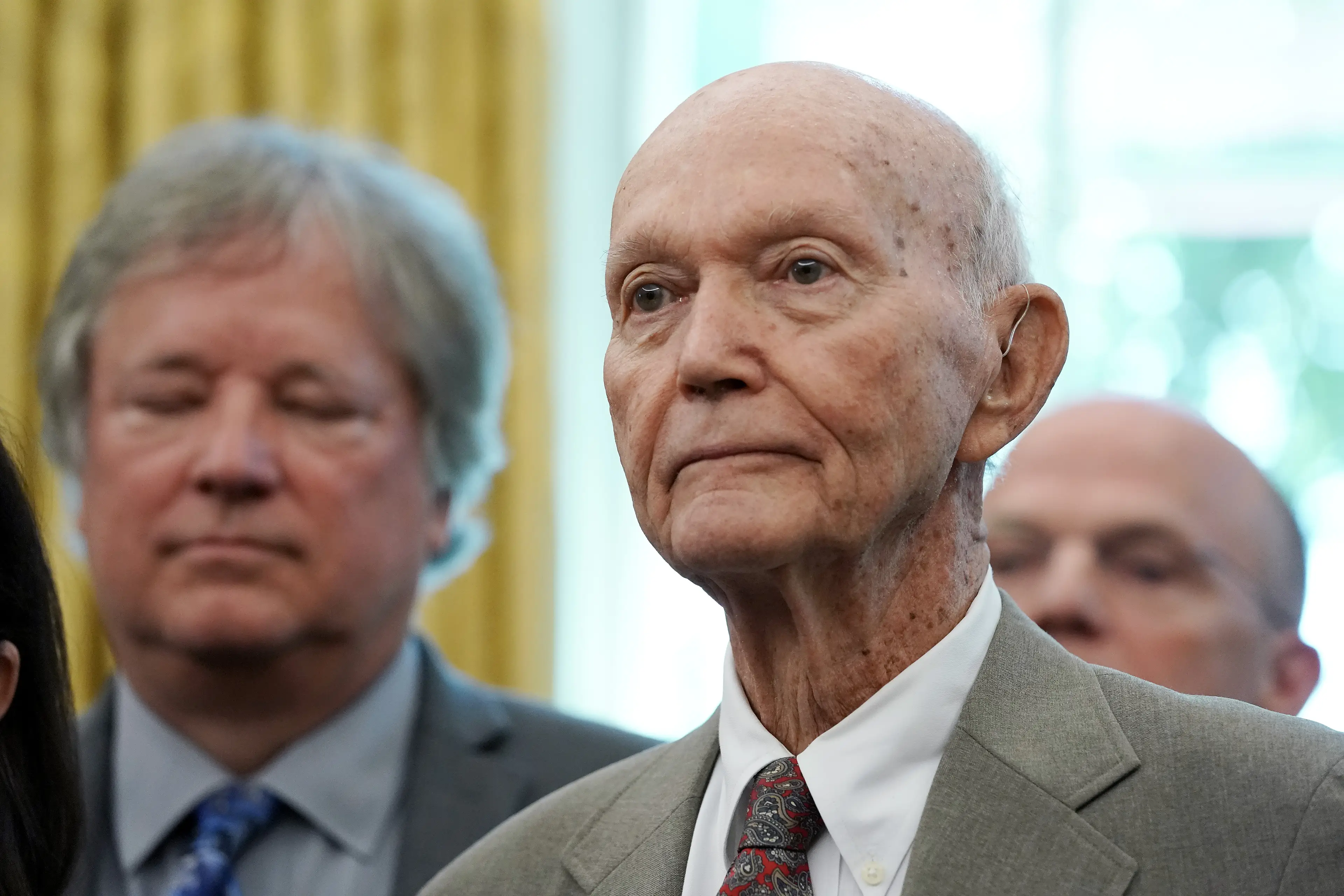 Michael Collins helped return the crew to Earth. ( Chip Somodevilla/Getty Images)