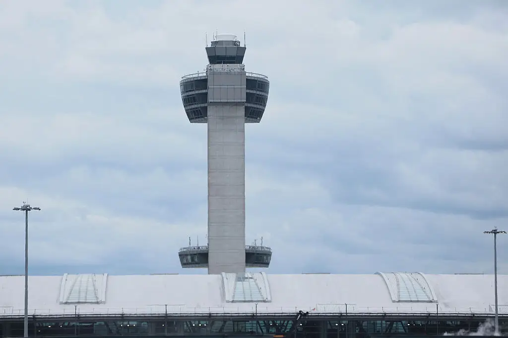  An air traffic control tower is seen at John F. Kennedy International Airport (Michael M. Santiago/Getty Images)