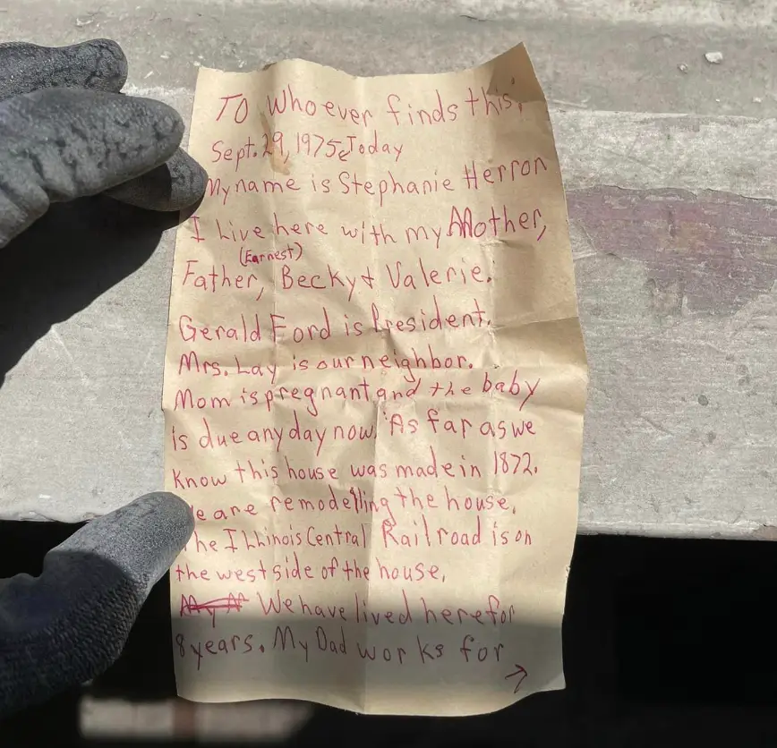 The note was written in 1975.