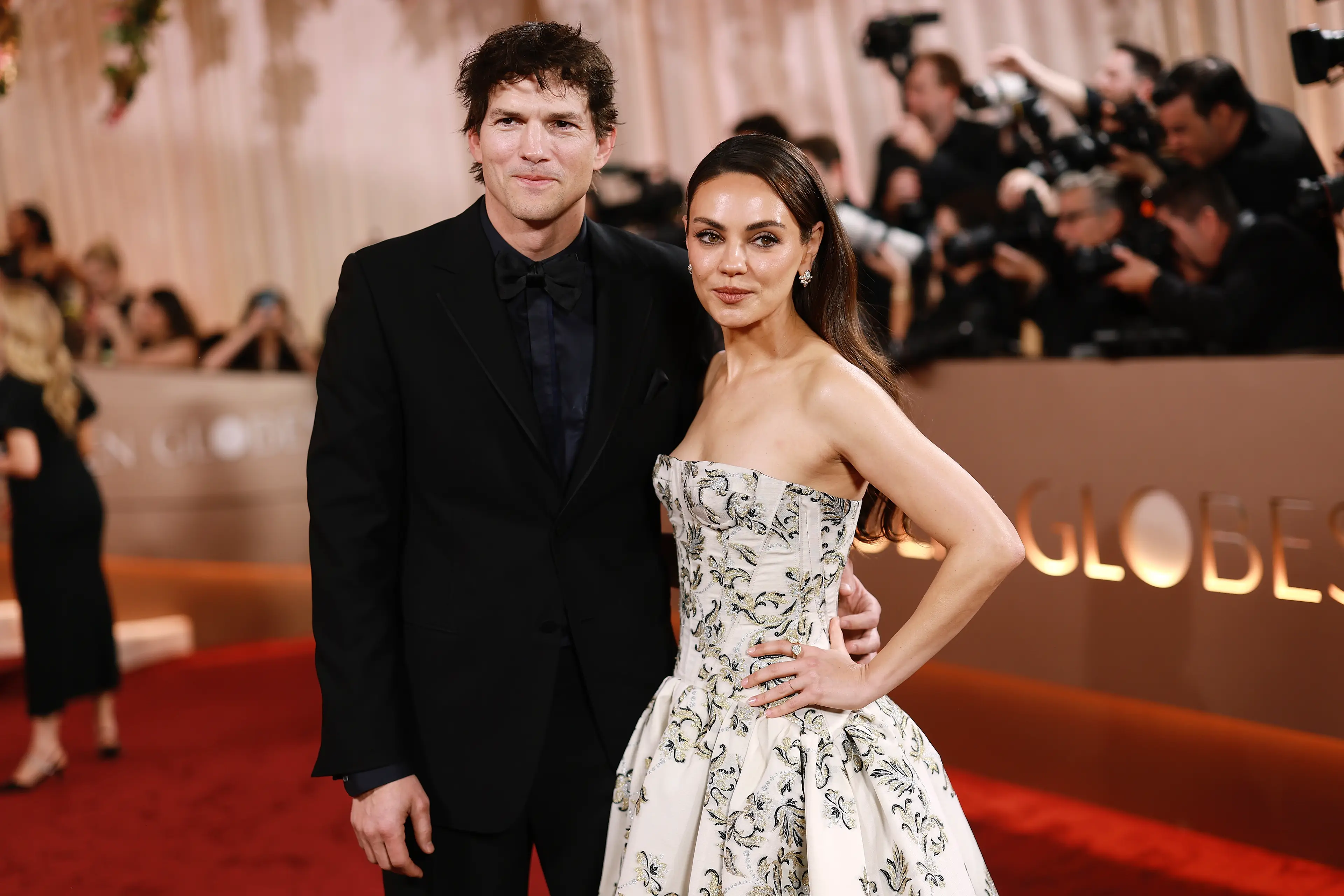 Ashton Kutcher and Mila Kunis pictured at the Golden Globes earlier this month (Matt Winkelmeyer/GA/The Hollywood Reporter via Getty Images)