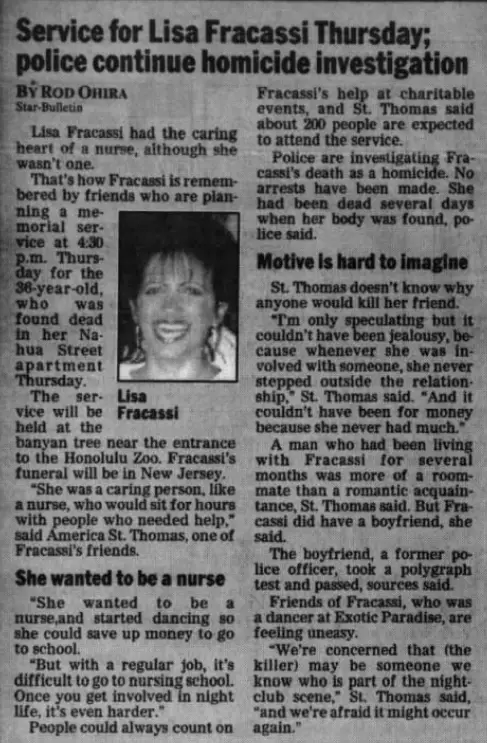 Lisa Fracassi's homicide case was only just solved after DNA was matched from a condom and cigarette butt to the murderer's family member.