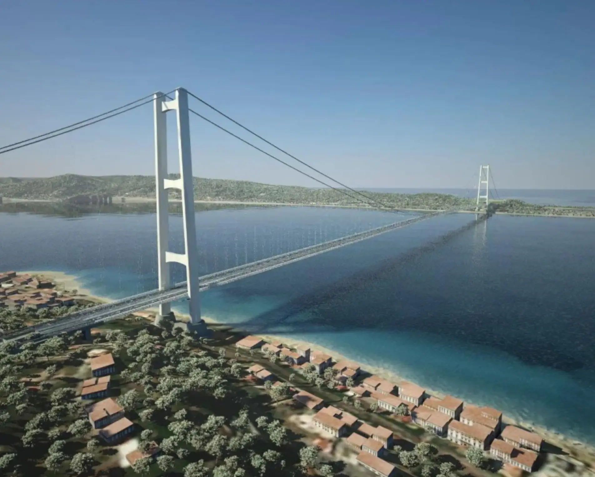 The world's longest suspension bridge will connect Sicily with mainland Italy (Stretto Di Messina)