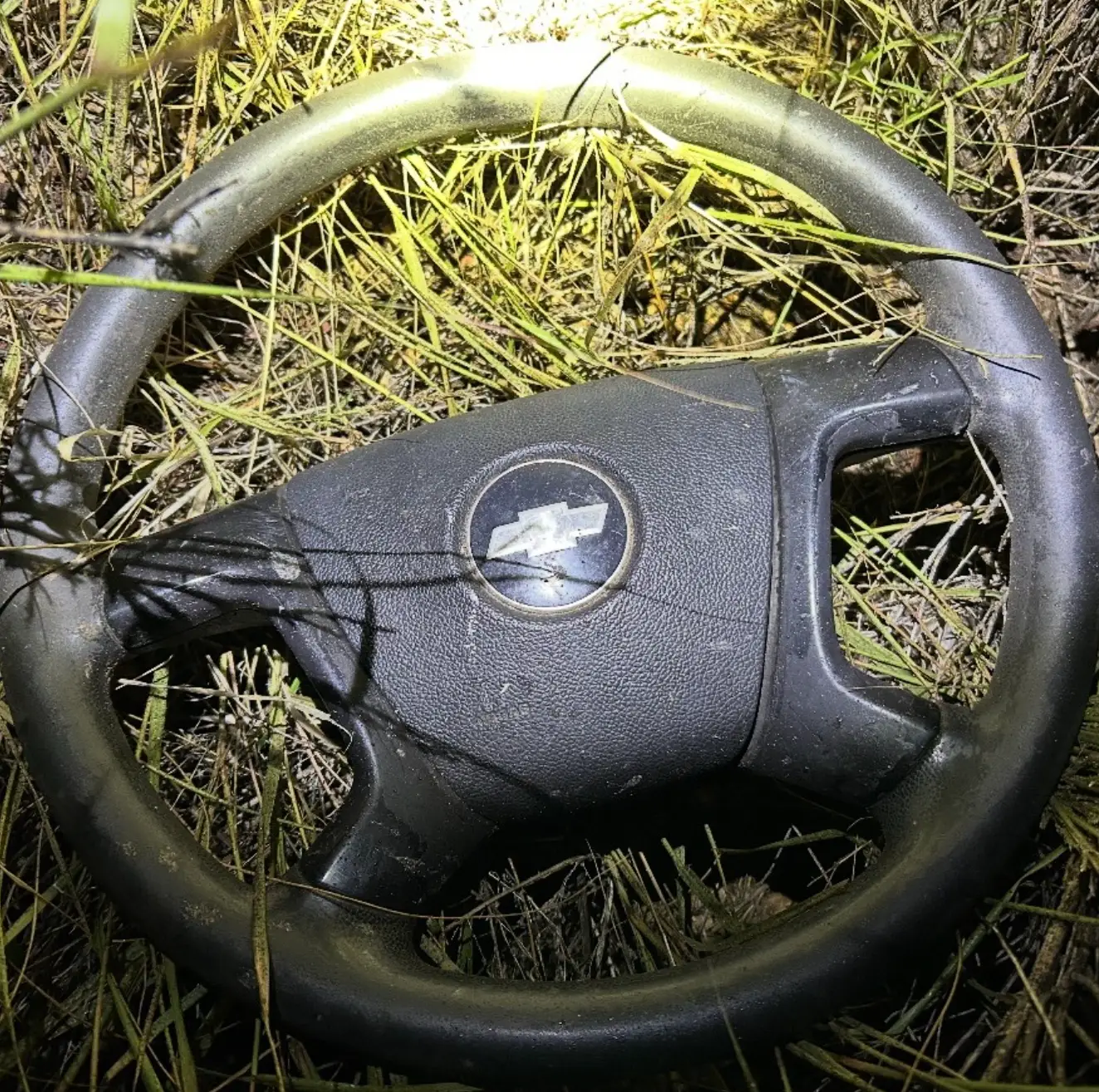The wheel was found on the grass (AZDPS Highway Patrol/Facebook)