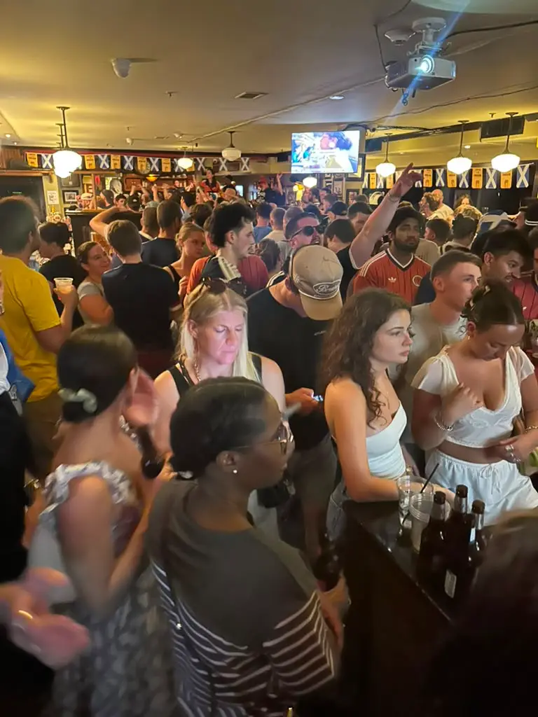 Hennessy’s Bar in Boston was taken over by Scots in recent weeks (Supplied)