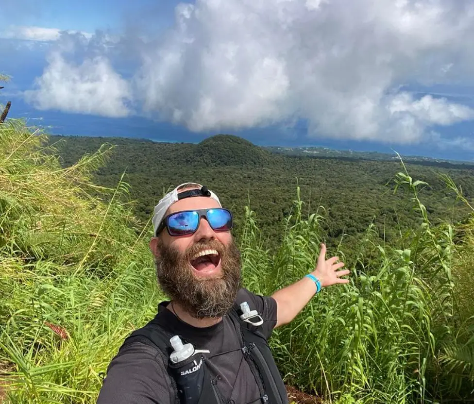 Pedersen living it up in Fiji.