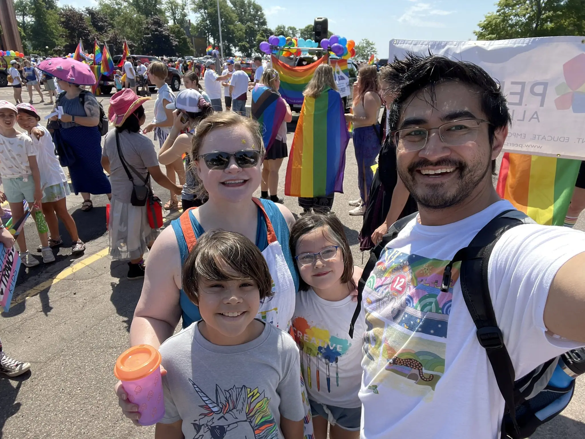 The family love being creative.