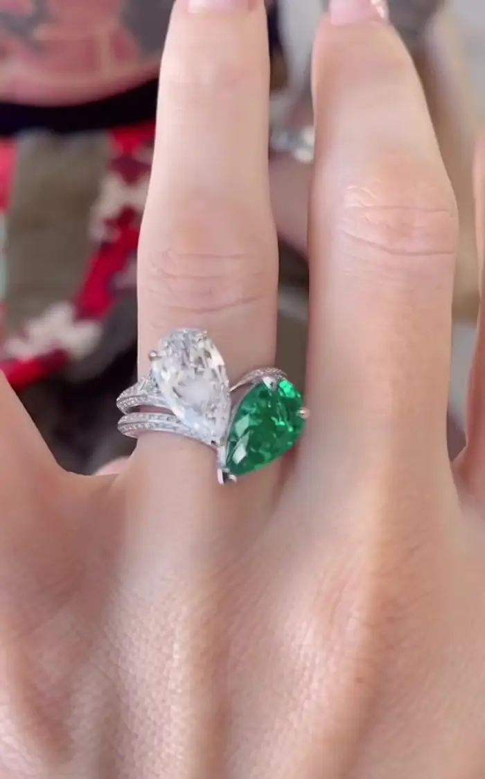 Megan's engagement ring was designed to 'hurt' if she took it off (Instagram/@machinegunkelly)