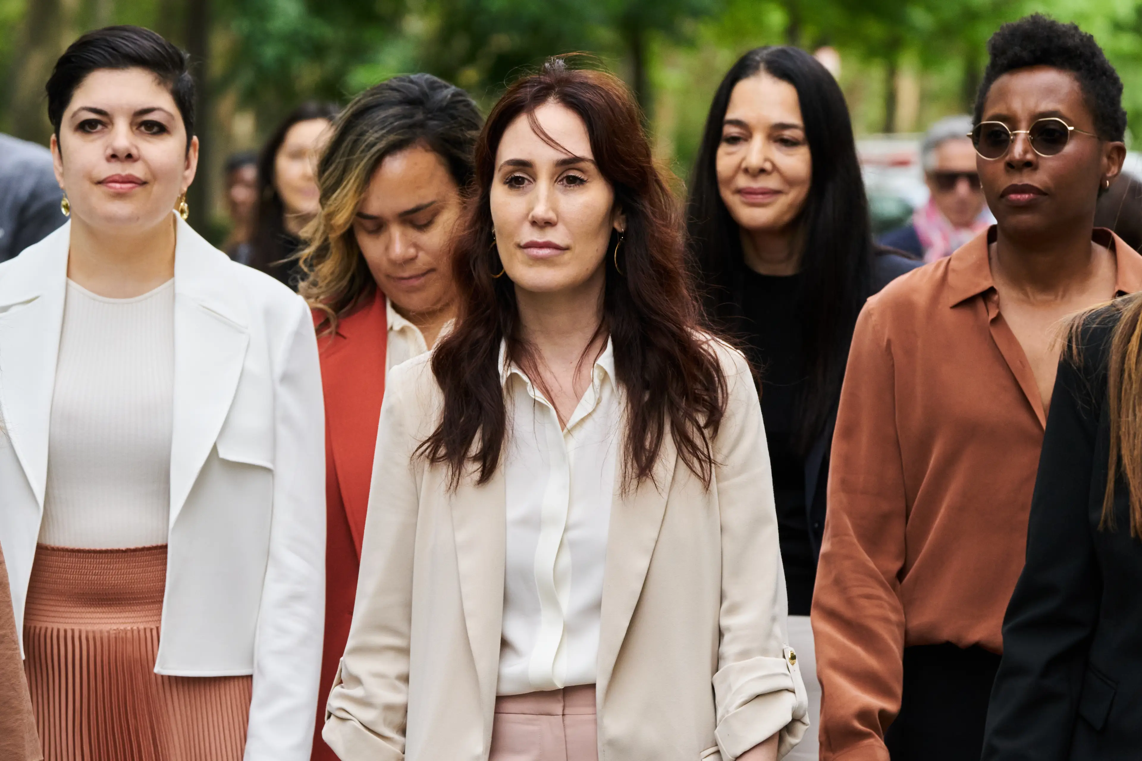 Rachel Cherwitz (middle) was sentenced to 78 months behind bars (Bing Guan/Bloomberg via Getty Images)