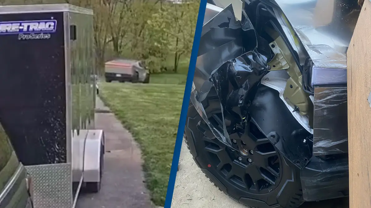 Cybertruck lost control and smashed into neighbor's house just hours after purchase