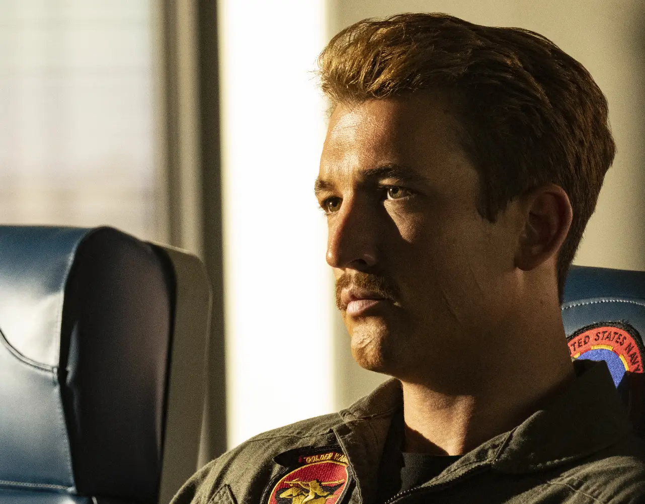 Teller stars as Goose's son, Rooster in the Top Gun sequel.