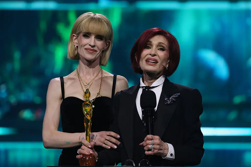 Kelly and Sharon Osbourne attended the Brit Awards (Photo by JMEnternational/Getty Images)