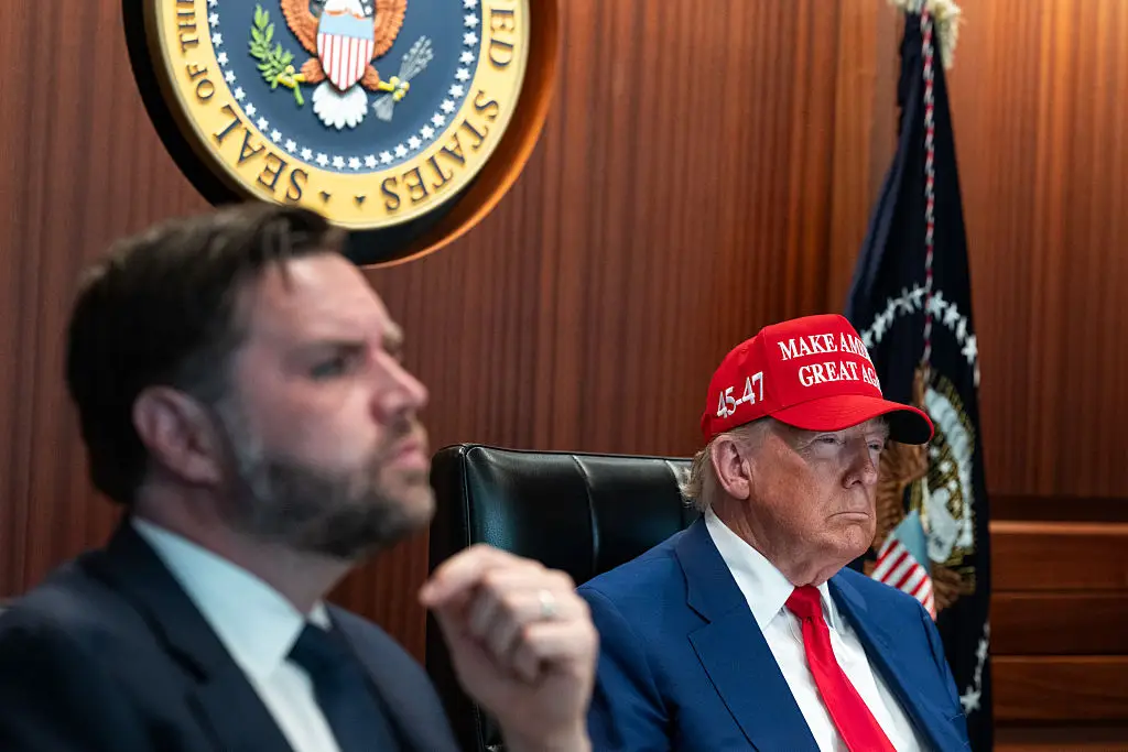 It has been reported that President Trump remains in the White House situation room amid the conflict (Daniel Torok/The White House via Getty Images)