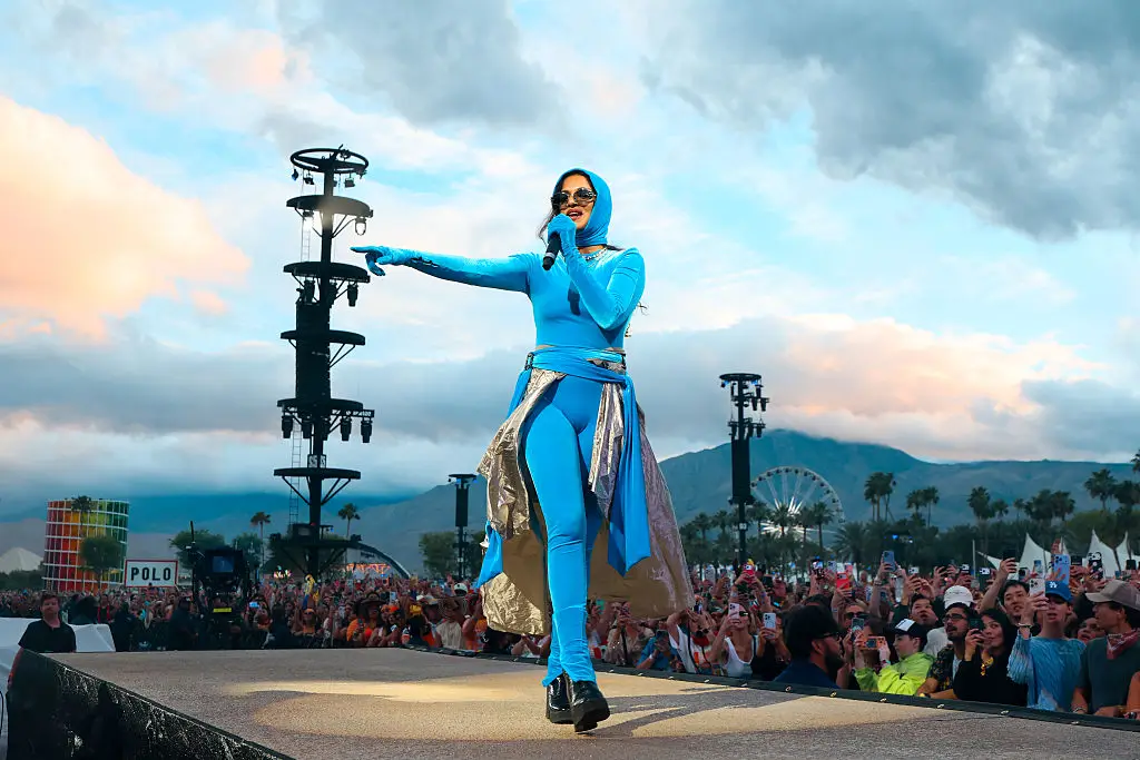 M.I.A performing at Coachella earlier this year (Photo by Kevin Mazur/Getty Images for Coachella)