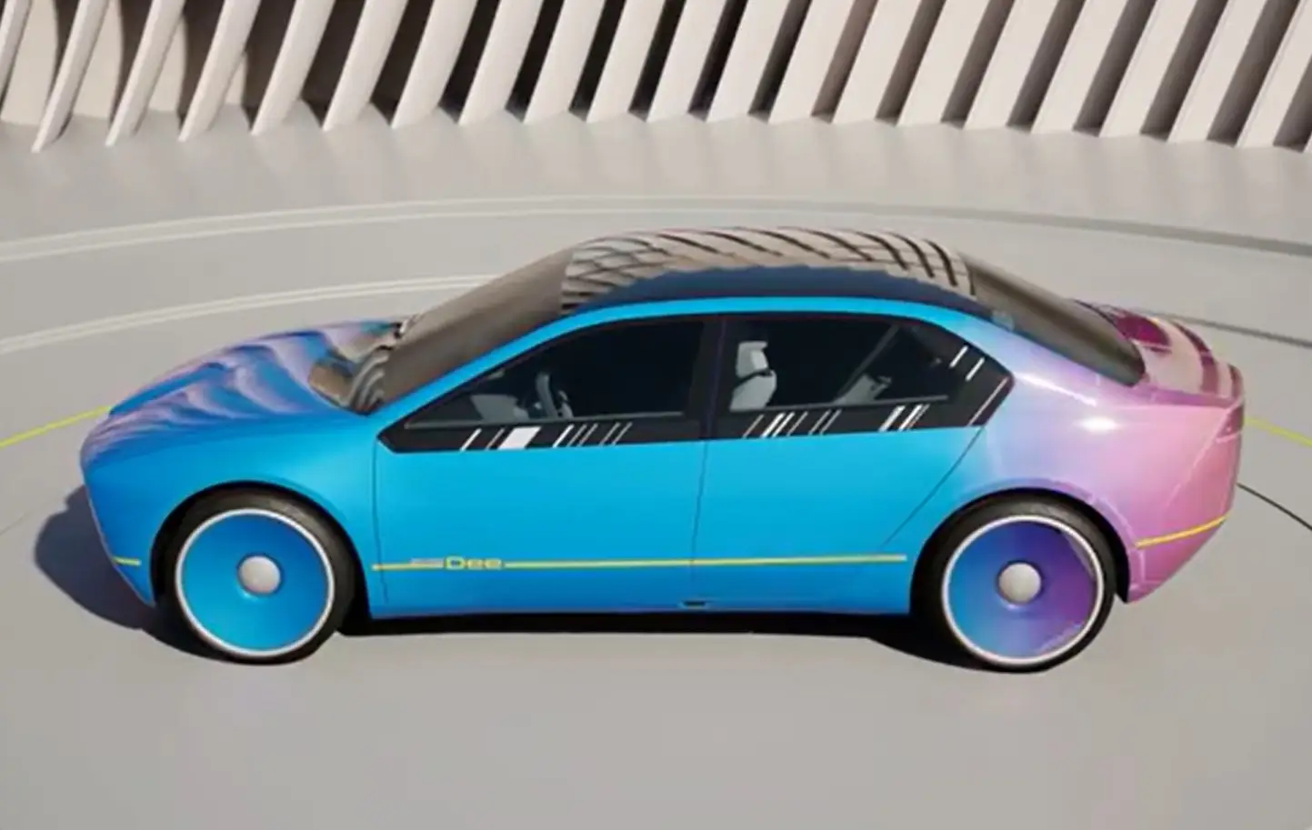 BMW say they've developed 'E-ink technology' to change the car's colour exterior.