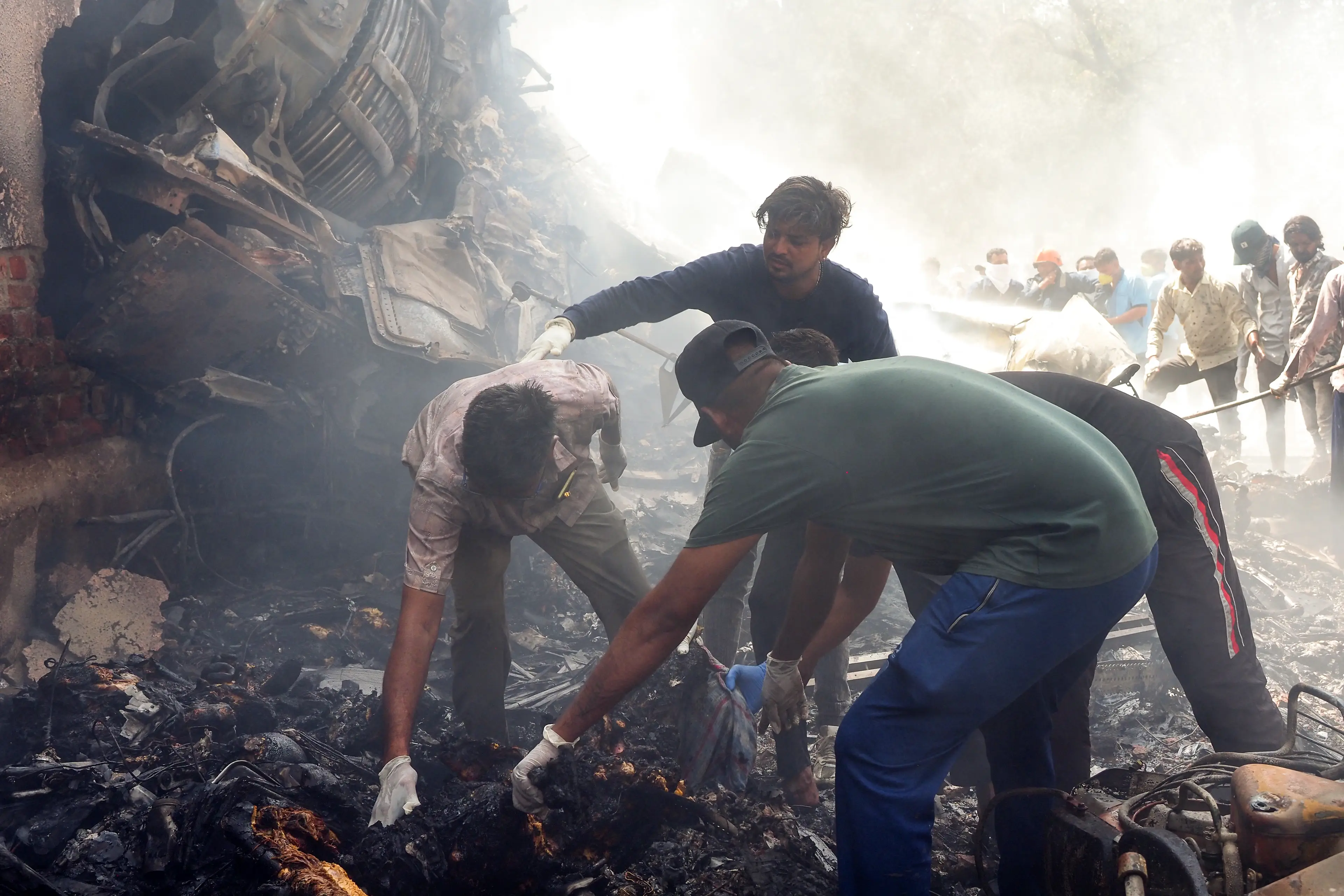 The apparent sole survivor from the crash was identified as Vishwash Kumar Ramesh (SAM PANTHAKY/AFP via Getty Images)