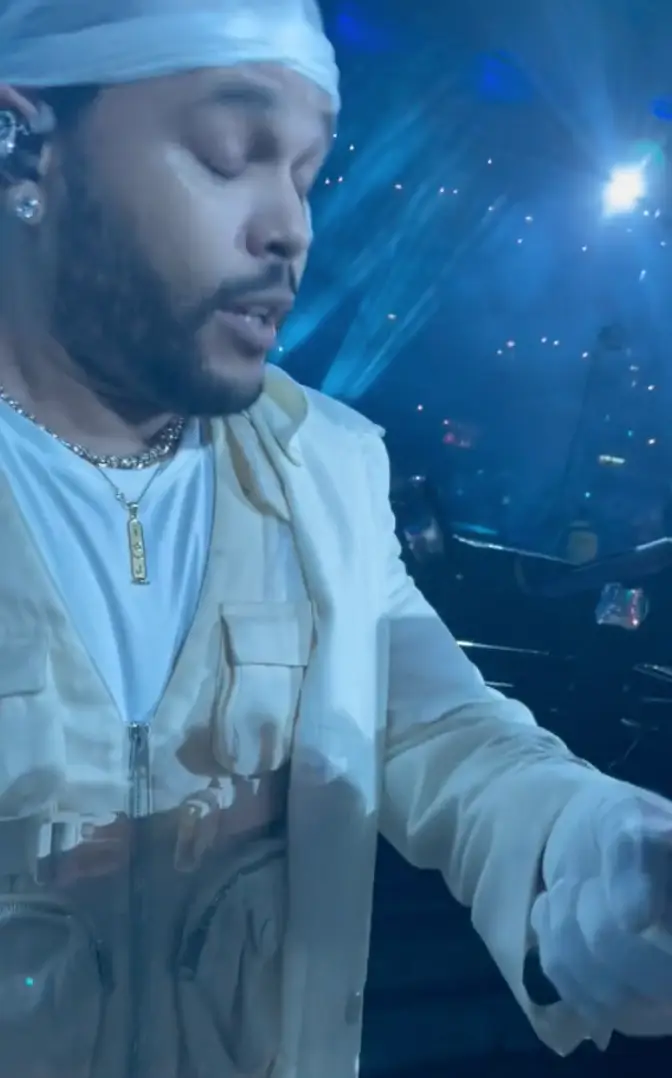 The Weeknd seemed shocked by the fan's vocals.
