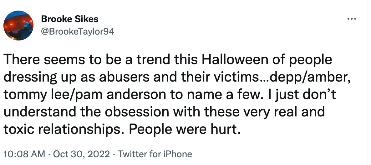 Internet users have slammed people for dressing up as Pam and Tommy.