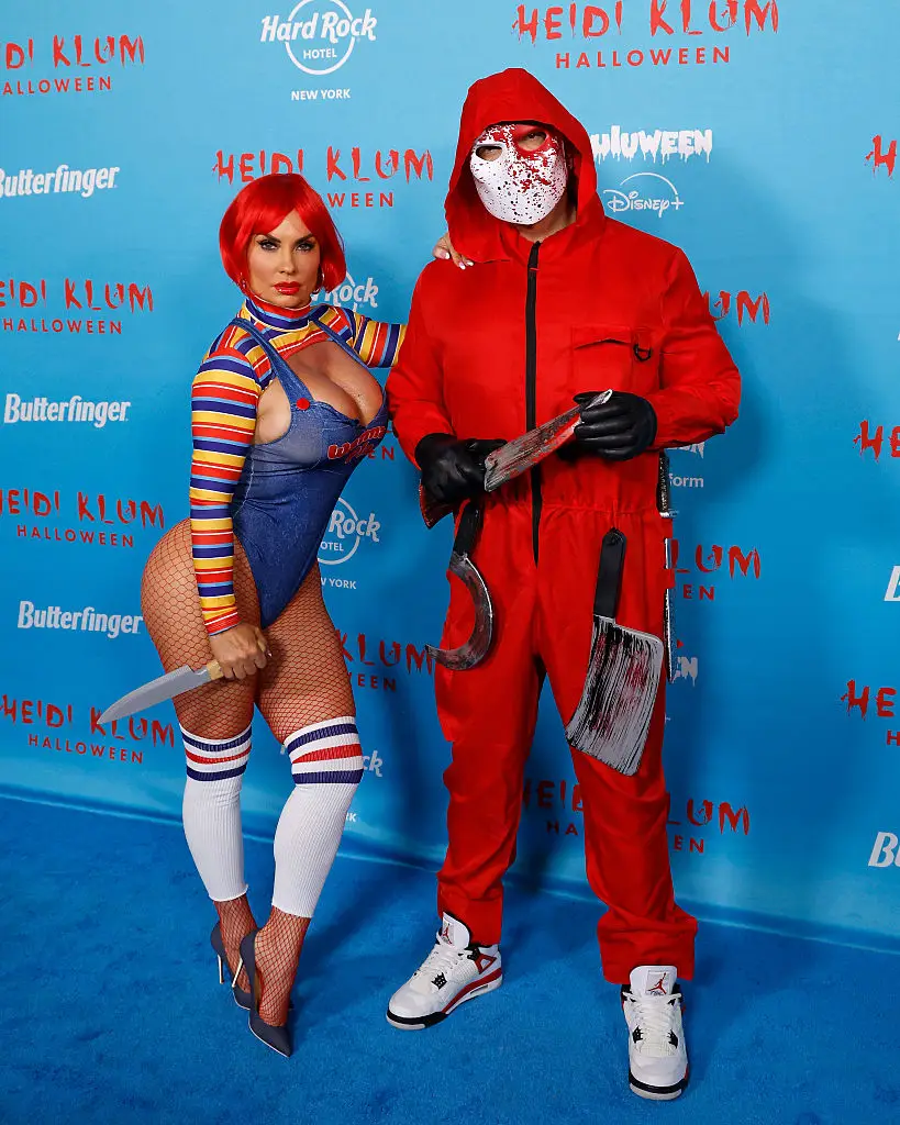 Ice T and Coco were asked to delve further into their 'hot jungle sex' comments, while at Heidi Klum's Halloween party (Taylor Hill/WireImage)