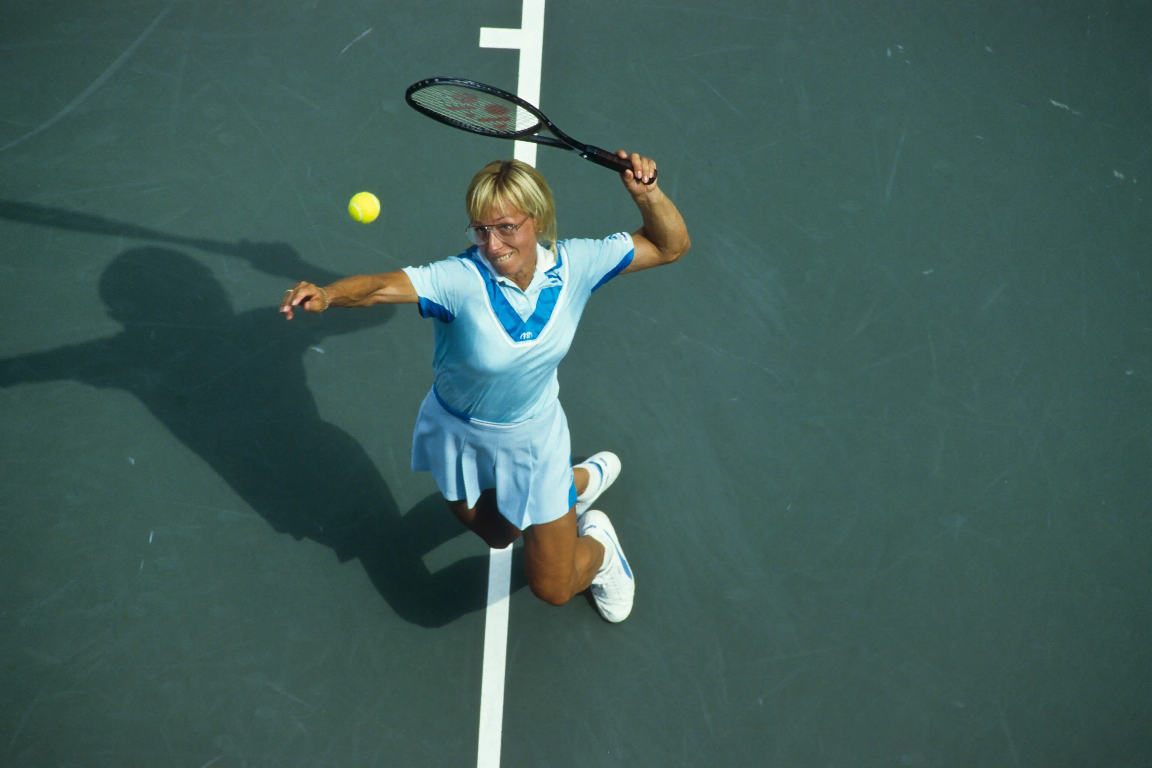 Martina Navratilova at the 1985 US Open.