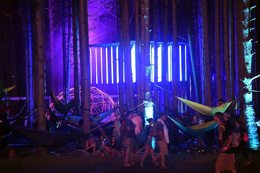 The newborn was allegedly found in a portable bathroom near the camping area (Photo by Jeff Kravitz/FilmMagic for Electric Forest)